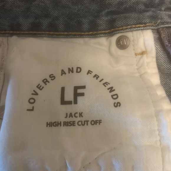 LF Lovers And Friends Jack High Rise Cut Off Zip Closure Distressed Ripped Sz 24 - Picture 6 of 6